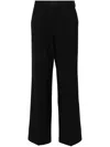 Msgm Wide-leg High-waist Trousers In Black
