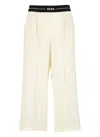 MSGM MSGM LOGO WAISTBAND CROPPED TROUSERS