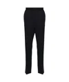 Msgm Tailored Black Trousers With Smooth Finish In Black