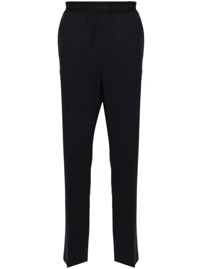 MSGM LOGO-WAISTBAND TAILORED TROUSERS