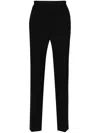 Msgm Tailored Black Trousers With Elastic Waistband In Black