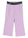 Msgm Logo-waistband Track Pants In Purple