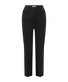 Msgm Logo-waistband Trousers In Black