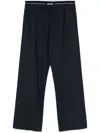 Msgm Wool Pants In Blue