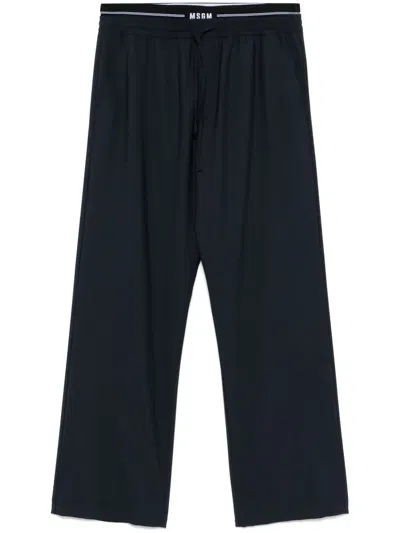 MSGM LOGO-WAISTBAND TROUSERS