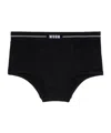 Msgm Logo-detail Briefs In Black