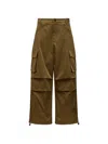 Msgm Logo-detail Cargo Pants In Brown