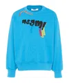 Msgm Logo-detail Sweatshirt In Blue