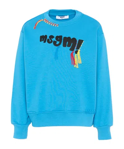 MSGM LOGO-DETAIL SWEATSHIRT