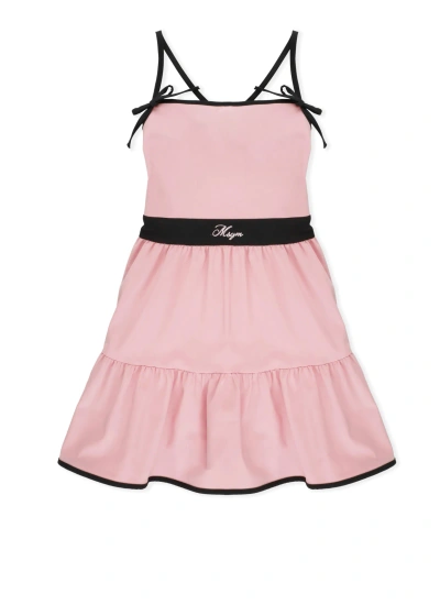Msgm Kids' Logoed Dress In Pink