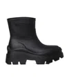 Msgm Logo-embossed Round-toe Ankle Boots In Black