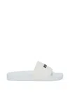 Msgm Logo-embossed Slides In White