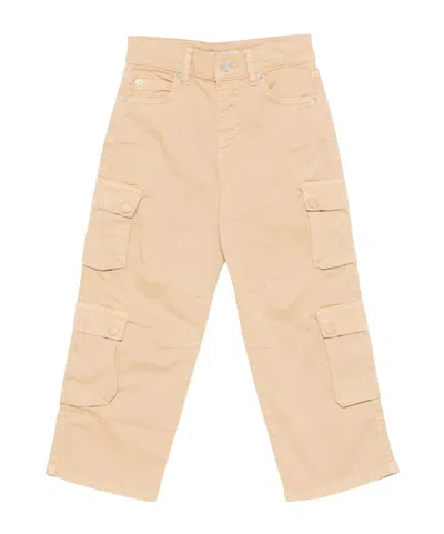 Msgm Logo-embroidered Cargo Pants In Pink