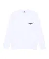 Msgm White Crewneck Sweatshirt With Script Logo In White