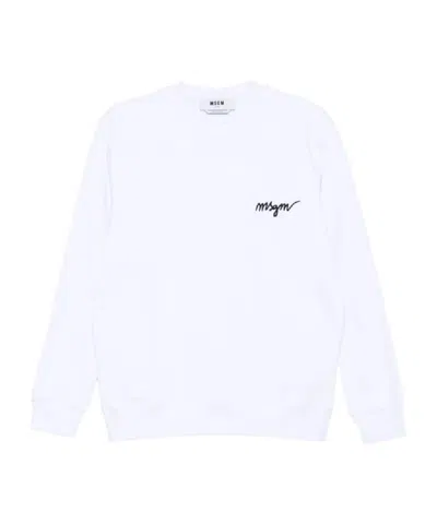 MSGM LOGO-EMBROIDERED SWEATSHIRT