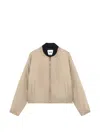 Msgm Bomberjacke Mit Logo-patch In Neutral