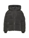 Msgm Logo-patch Puffer Jacket In Black