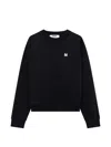 Msgm Logo-patch Sweatshirt In Black