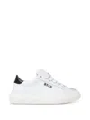 Msgm Logo-plaque Leather Sneakers In White
