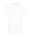 Msgm Logo-print Cotton T-shirt In White