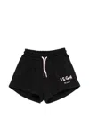 Msgm Logo-print Drawstring Shorts In Black