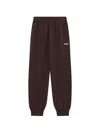 Msgm Logo-print Track Pants In Brown