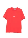 Msgm Logo-print T-shirt In Orange