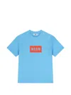 Msgm Logo-print T-shirt In Blue