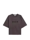 Msgm Logo-print T-shirt In Brown
