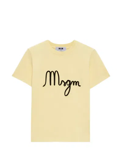 Msgm Logo-print T-shirt In Multi