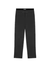 Msgm Logo-waistband Tailored Trousers In Black