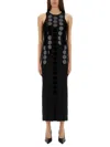 Msgm Embellished Sequin Sleeveless Round Neck Dress