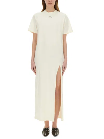 MSGM LONG DRESS WITH SLIT