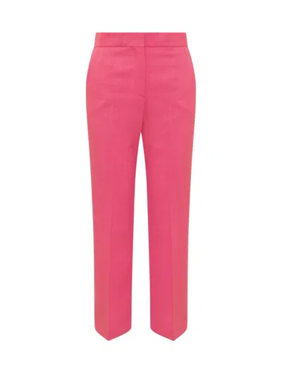 Msgm Woman Pants Fuchsia Size 4 Viscose In Pink