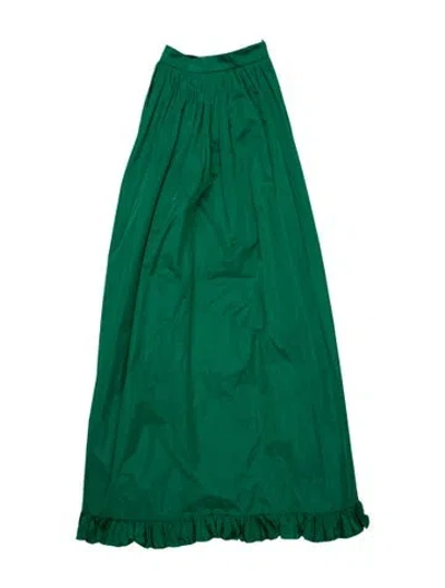Pre-owned Msgm Long Skirt In Green