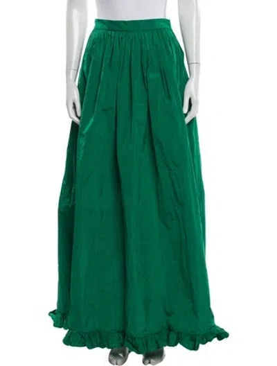 Pre-owned Msgm Long Skirt W/ Tags In Green