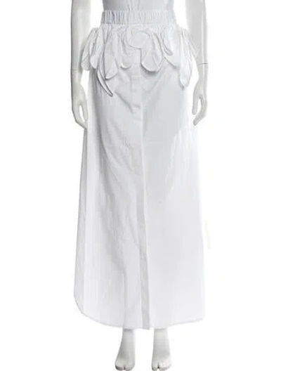 Pre-owned Msgm Long Skirt In White