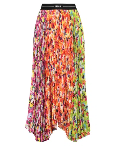 Msgm Long Skirts In Green