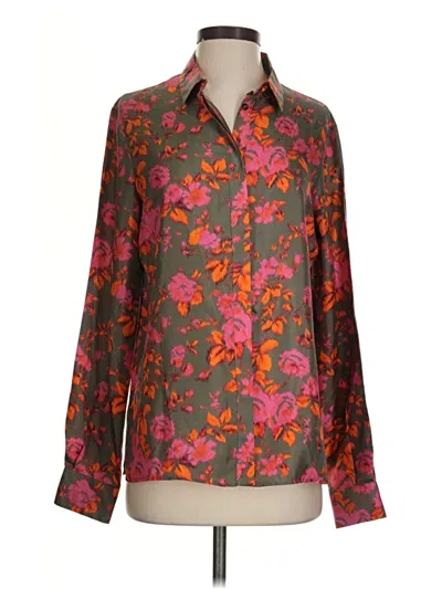 Pre-owned Msgm Long Sleeve Blouse In Green