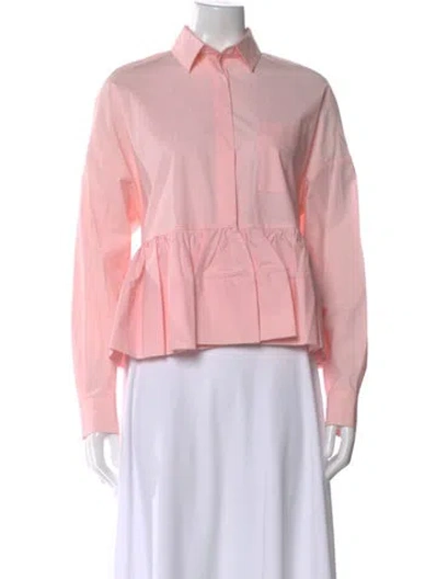Pre-owned Msgm Long Sleeve Blouse In Pink