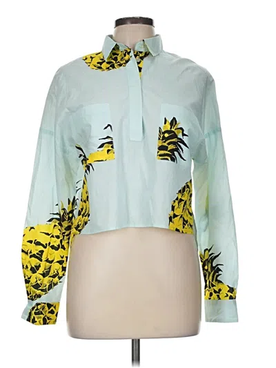 Pre-owned Msgm Long Sleeve Blouse In Yellow