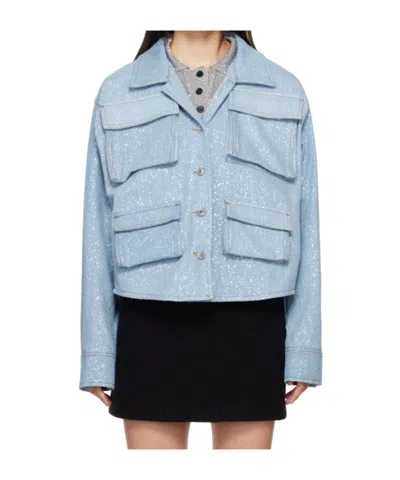 Msgm Long Sleeve Denim Shirt