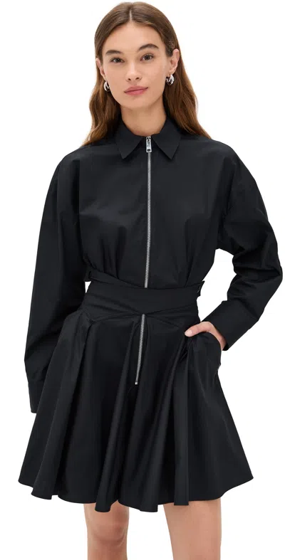 Msgm Long Sleeve Mini Dress Black