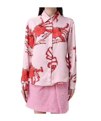 Msgm Long Sleeve Shirt In Pink