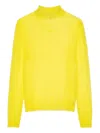 Msgm Long-sleeve Sweater In Yellow