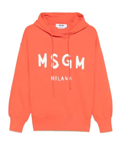 MSGM LOGO-PRINT HOODIE