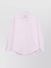 Msgm Long Sleeve Top Collared Neck In Pink