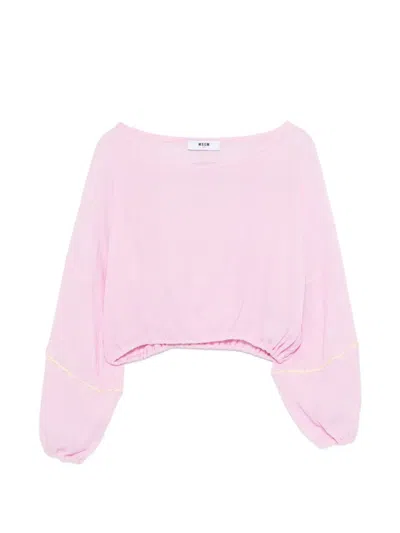 Msgm Kids' Long-sleeve Top In Multi