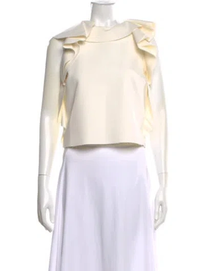 Pre-owned Msgm Long Sleeve Top In Neutral