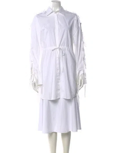 Pre-owned Msgm Long Sleeve Top In White